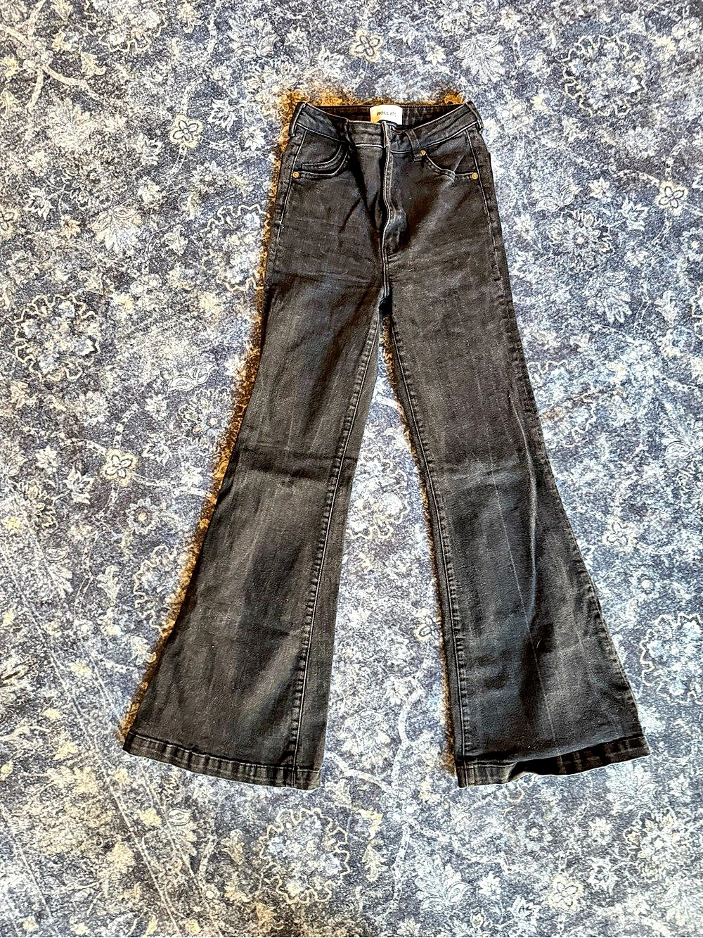 Rolla's Eastcoast Flare Jeans in Black Waist 27
